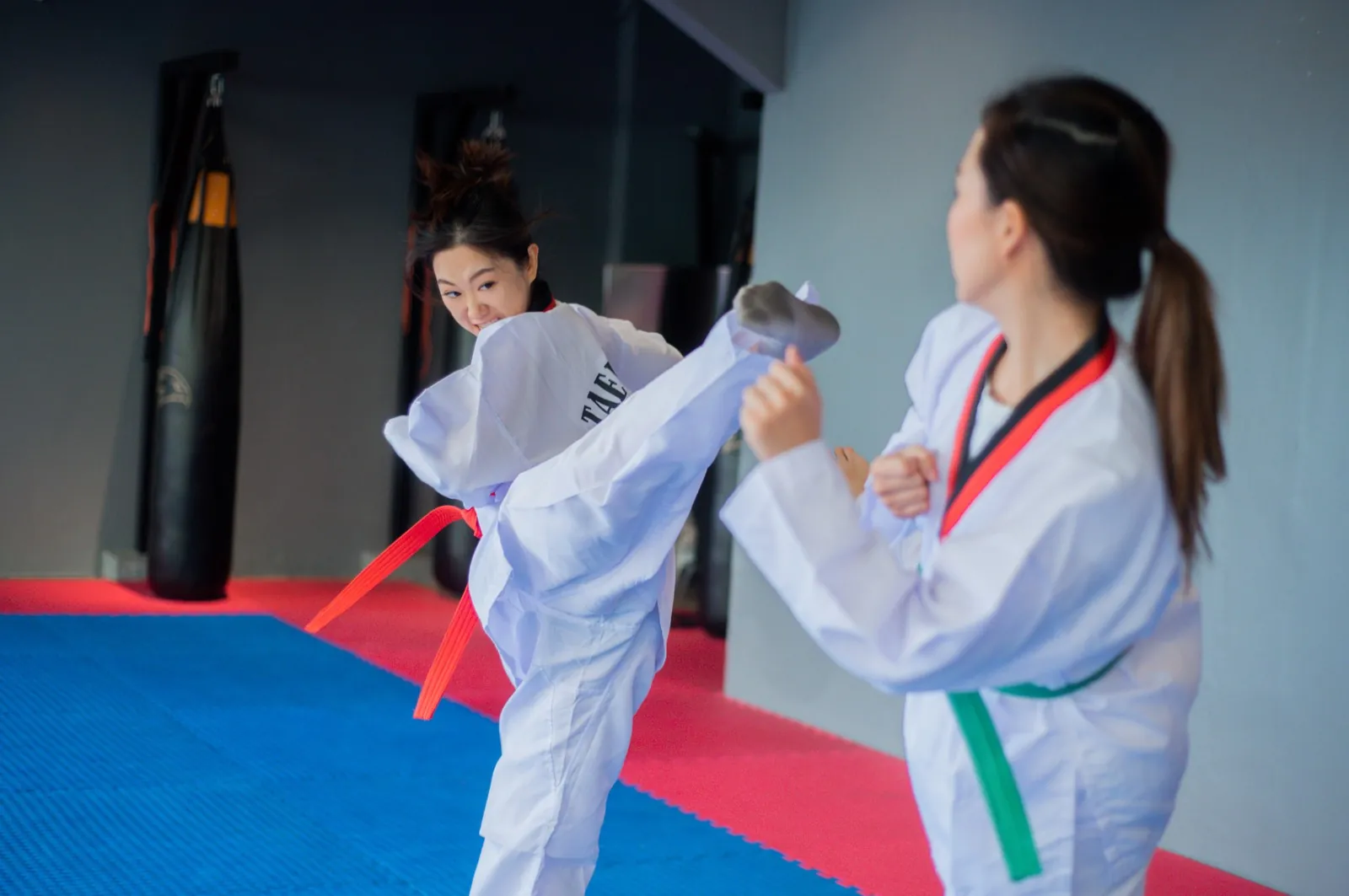 Taekwondo class at Kick Xplosion